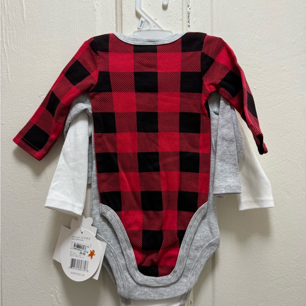 Baby Kiss 3-Piece Christmas Onesie Set NWT Size 3–6 Months - Picture 4 of 4